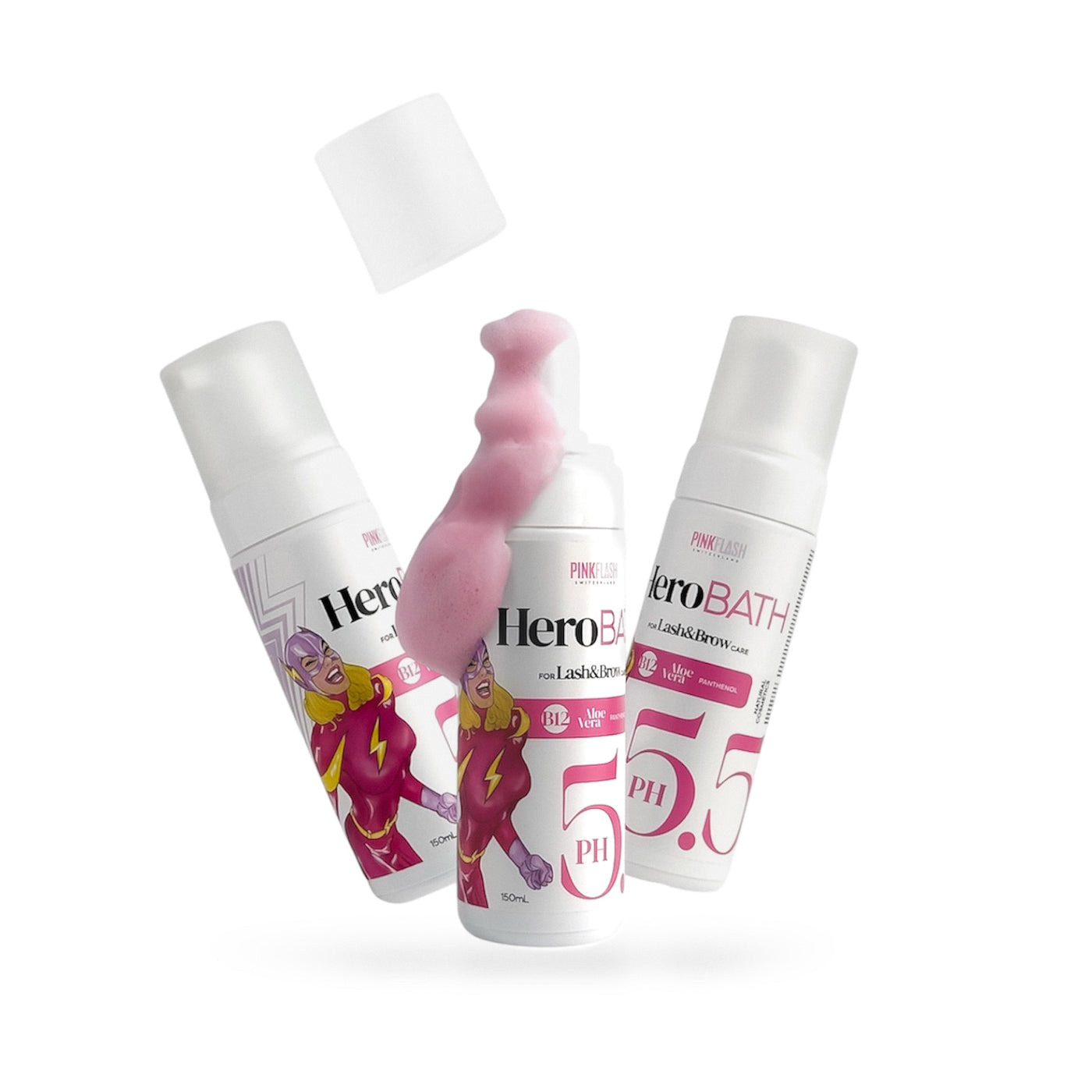 HERO BATH – Der unverzichtbare 150ml Lash & Brow Cleanser - MADE IN SWITZERLAND