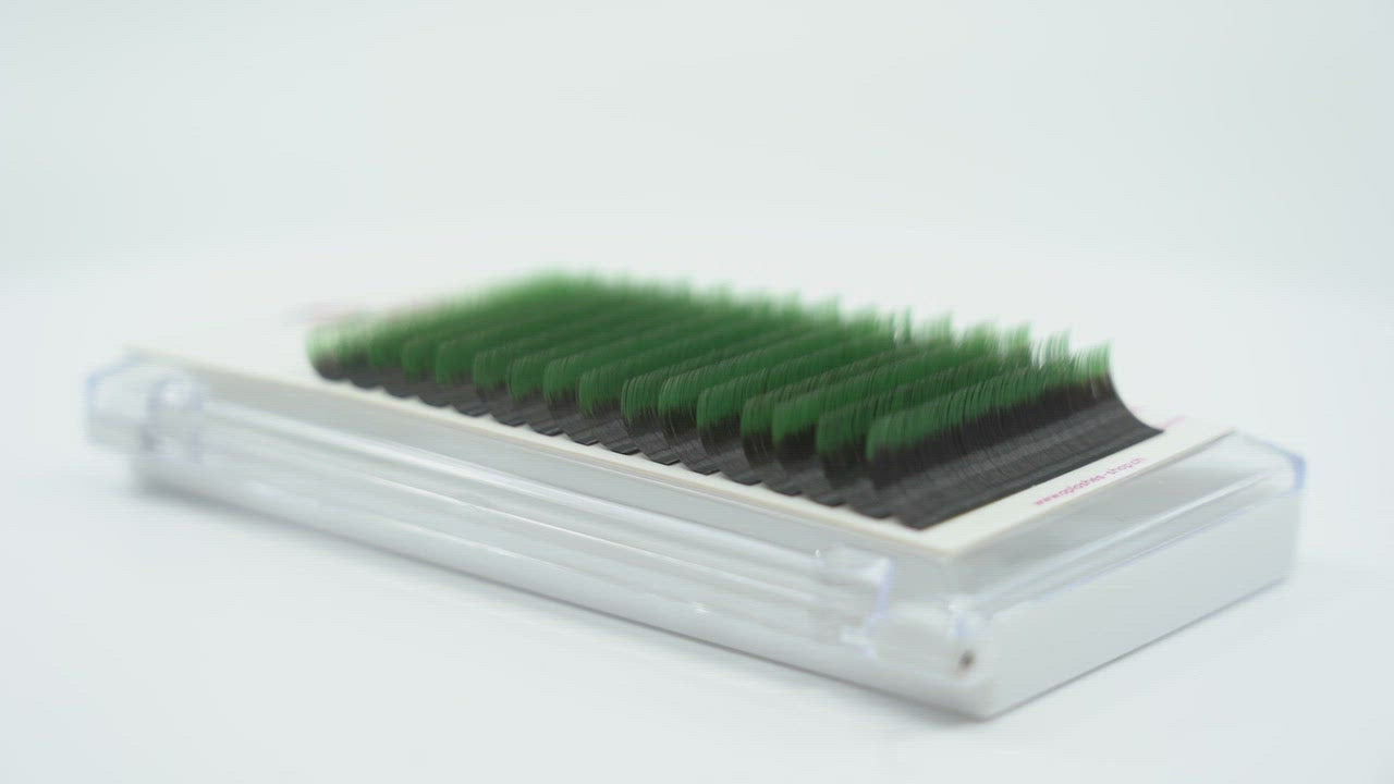 Wimpernextensions, 0.07 - Color Black Green