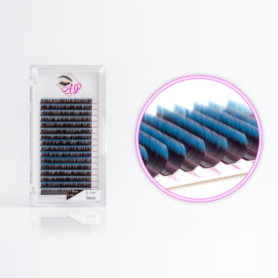 Wimpernextensions, 0.07 - Color Black Blue