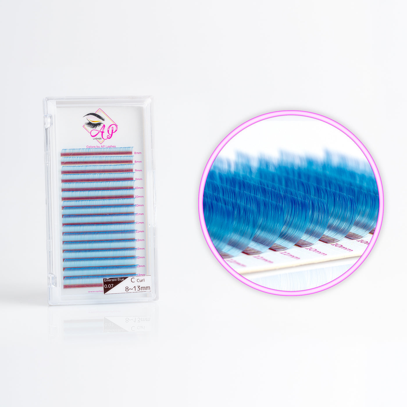 Wimpernextensions, 0.07 - Color Ocean Blue