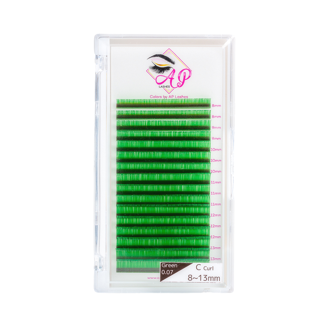 Wimpernextensions, 0.07 - Color Green